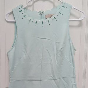 Loft laser-cut dress in mint